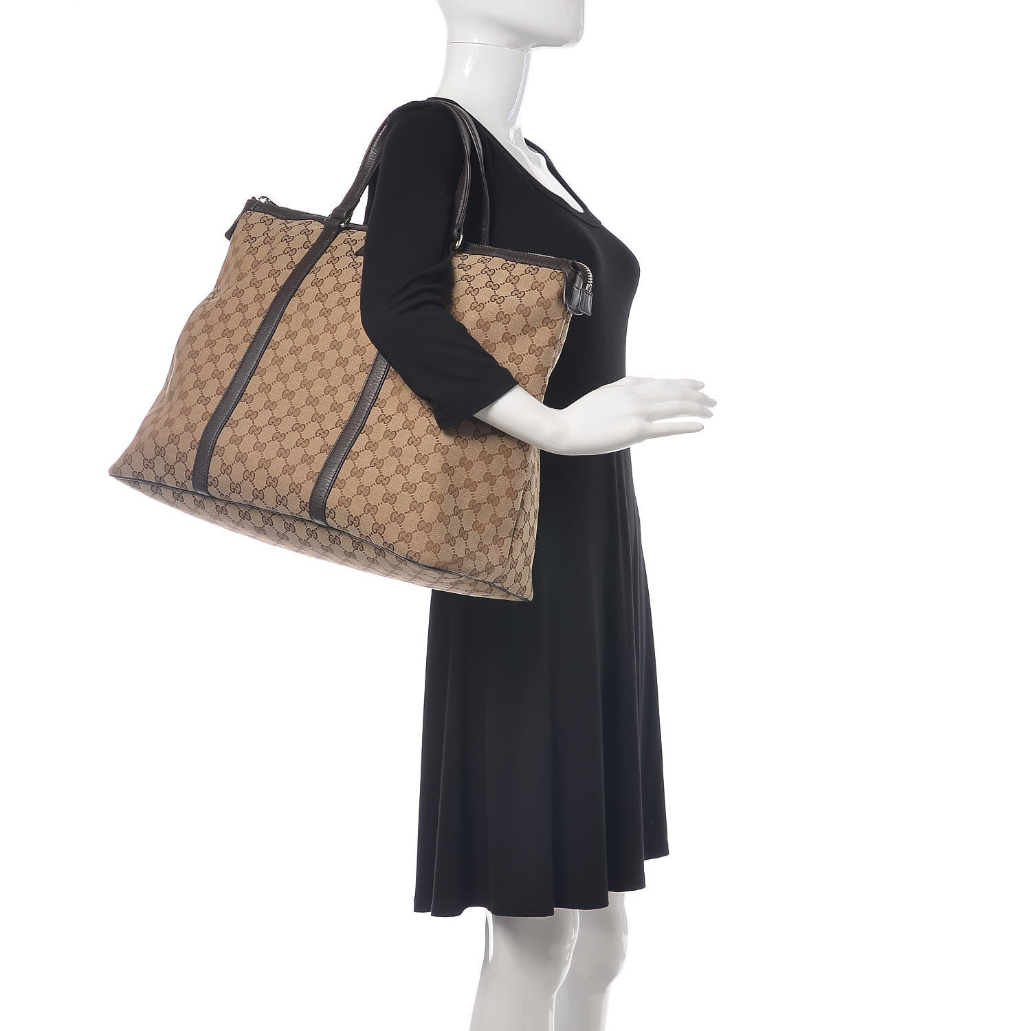 Gucci GG Monogram Large Joy Tote Bag Dark Brown 2 of 15