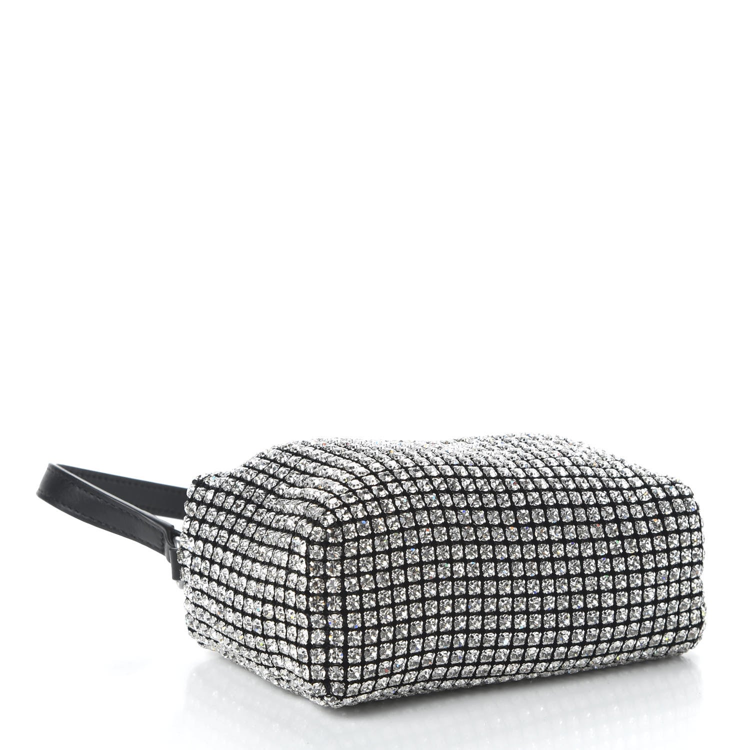 Alexander Wang Mesh Crystal Rhinestone Mini Heiress Pouch Black Silver 4 of 9