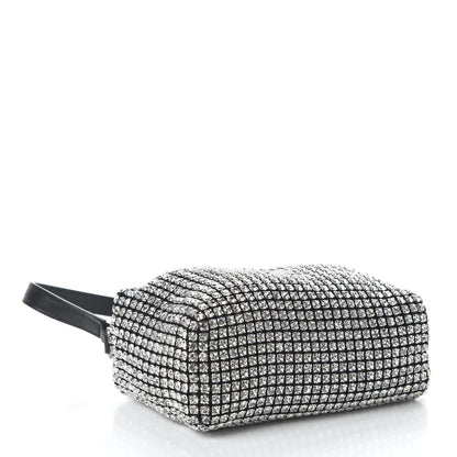Alexander Wang Mesh Crystal Rhinestone Mini Heiress Pouch Black Silver 4 of 9
