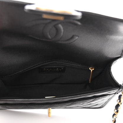 Chanel Caviar Quilted School Memory Small Top Handle Flap Black 5 of 11