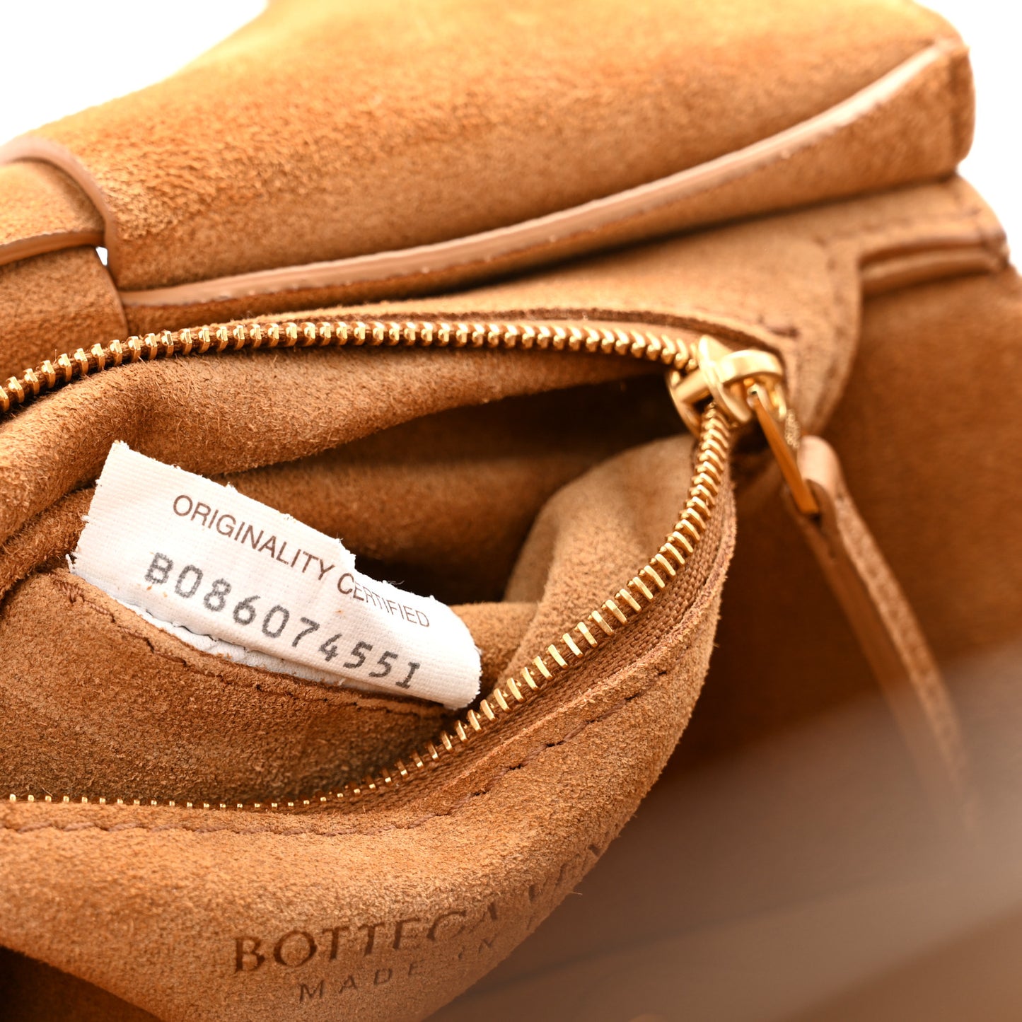Grained Calfskin Maxi Intrecciato Mini Arco Caramel