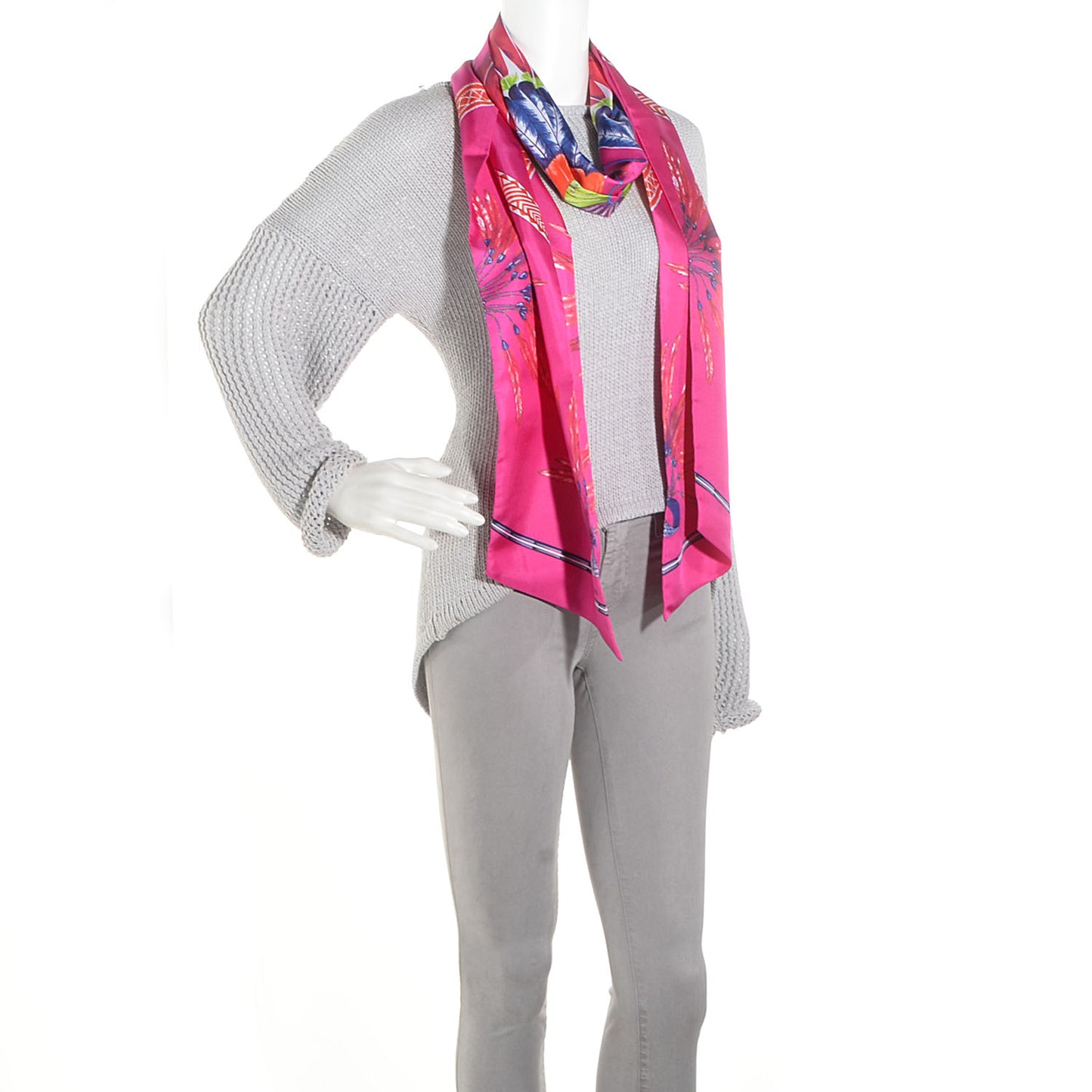 Silk Brazil Maxi Twilly Fuchsia