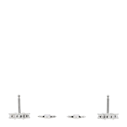 Van Cleef & Arpels 18K White Gold Turquoise Sweet Alhambra Earrings 3 of 5