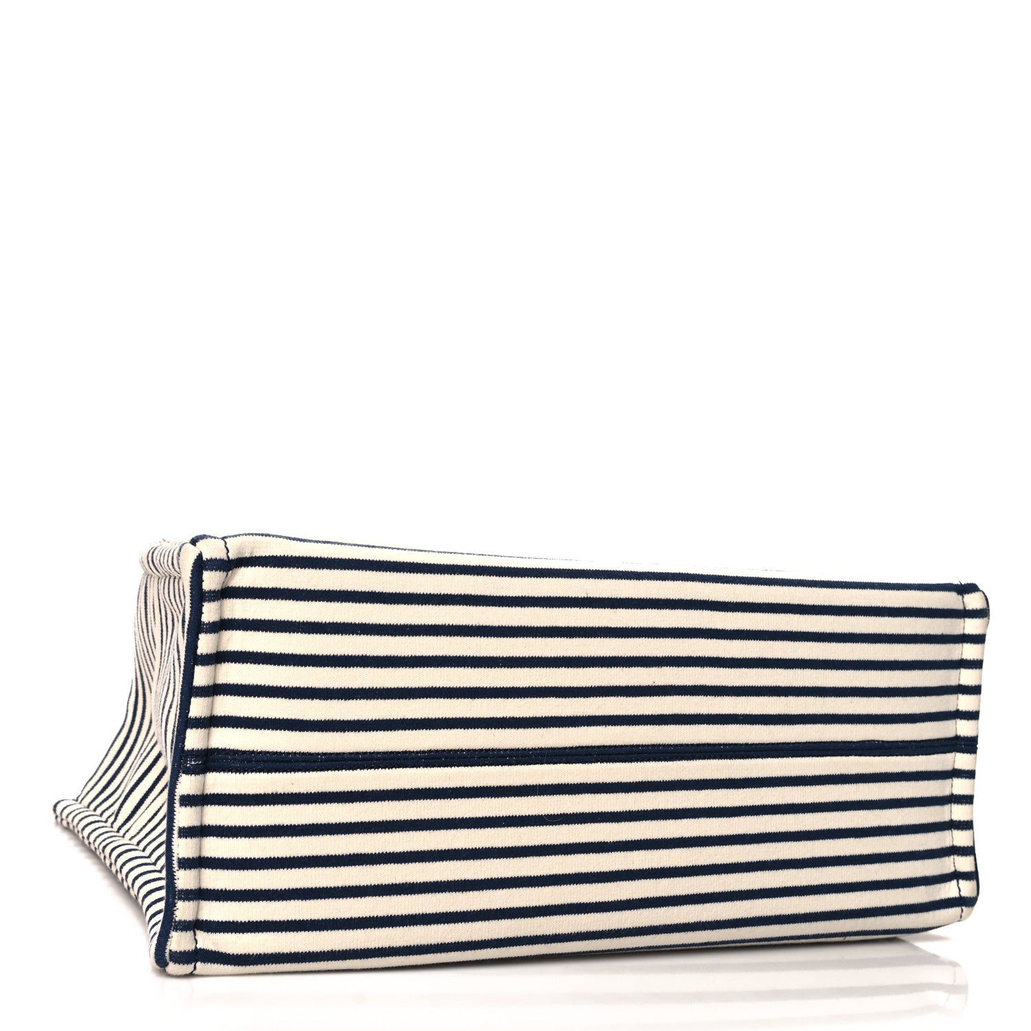 Celine Canvas Calfskin Triomphe Large Cabas Navy Tan 4 of 9