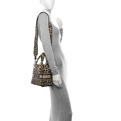 Christian Dior Canvas Medium Mizza Embroidered Lady D-Lite Beige Multicolor 2 of 13