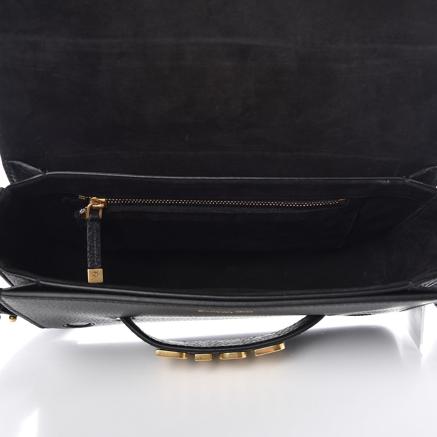 Grained Calfskin Dio(r)evolution Flap Bag Black
