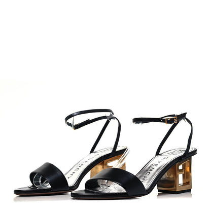 Givenchy Smooth Calfskin Triangle Sandals 38 Black 3 of 7