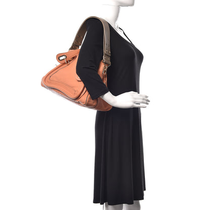 Chloe Calfskin Medium Military Paraty Peach Pink 2 of 17
