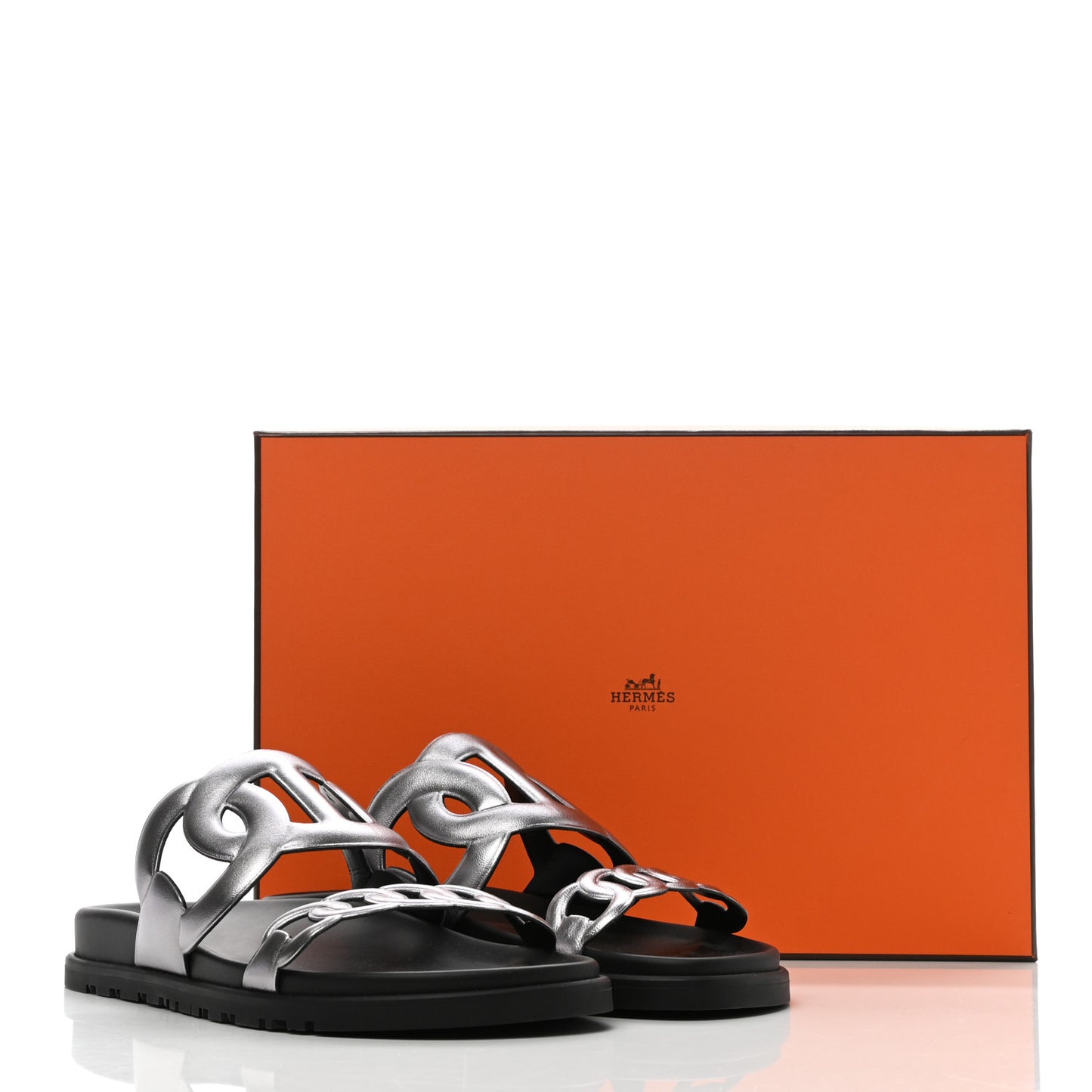 Nappa Extra Sandals 38 Gris Argent
