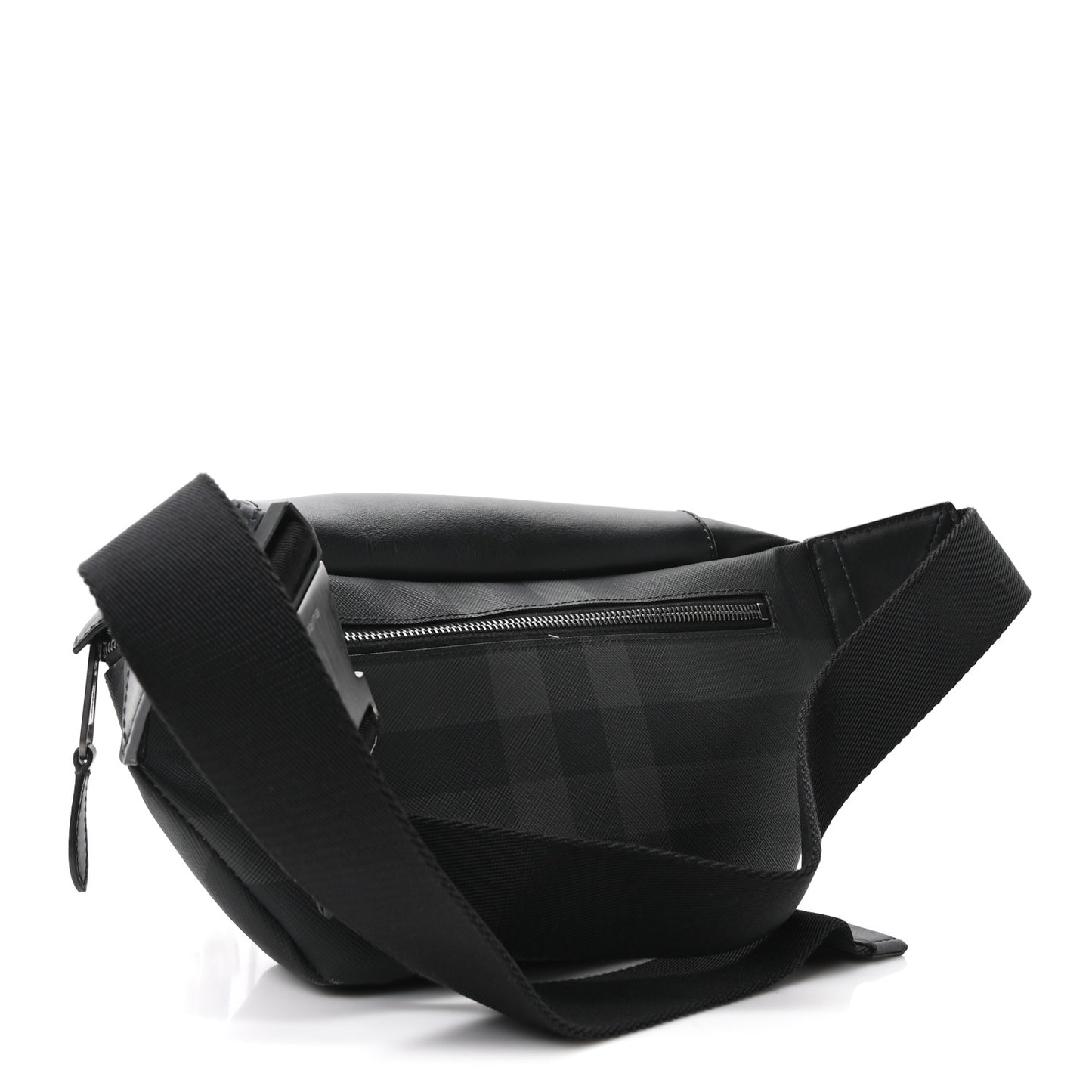 Charcoal Check Calfskin Sonny Bum Bag Charcoal