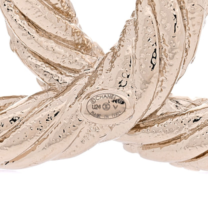 Chanel Twisted CC Brooch Light Gold 3 of 3