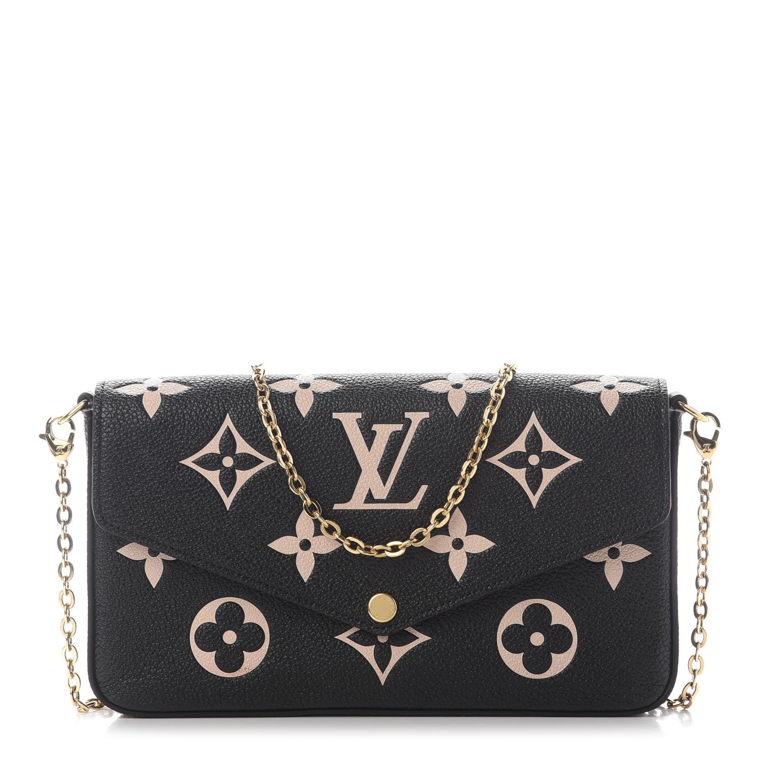 Louis Vuitton Empreinte Monogram Giant Felicie Pochette Black Beige 3 of 10