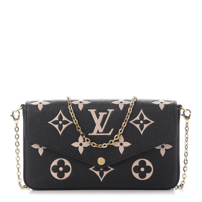 Louis Vuitton Empreinte Monogram Giant Felicie Pochette Black Beige 3 of 10