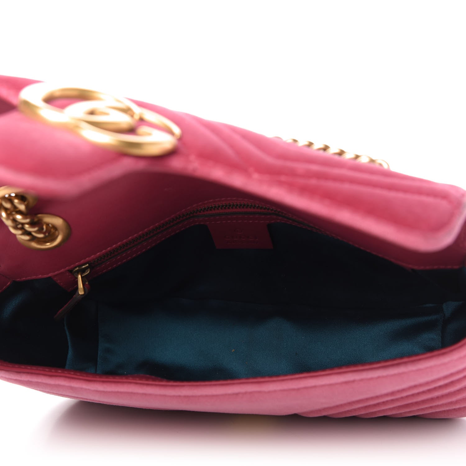 Gucci Velvet Matelasse Small GG Marmont Shoulder Bag Light Raspberry Rose 5 of 10