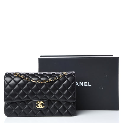 Chanel Lambskin Quilted Medium Double Flap Black 10 of 10