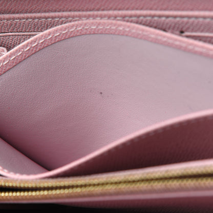 Louis Vuitton Damier Ebene Zippy Wallet Rose Ballerine 7 of 19