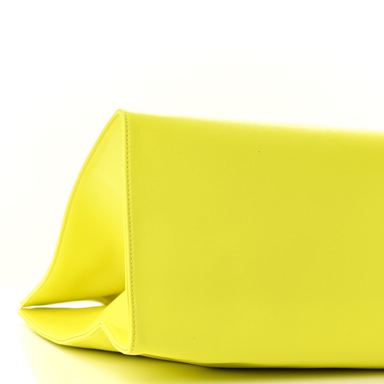 Telfar Vegan Leather Large Shopping Bag Highlighter Yellow 9 of 10