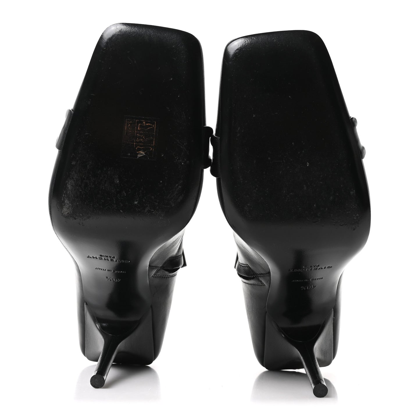 Smooth Calfskin 4G Square Toe Boots 40.5 Black
