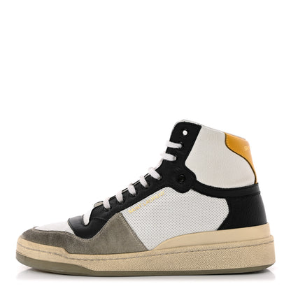Saint Laurent Calfskin Perforated High Top Sneakers 41 Multicolor 1 of 15