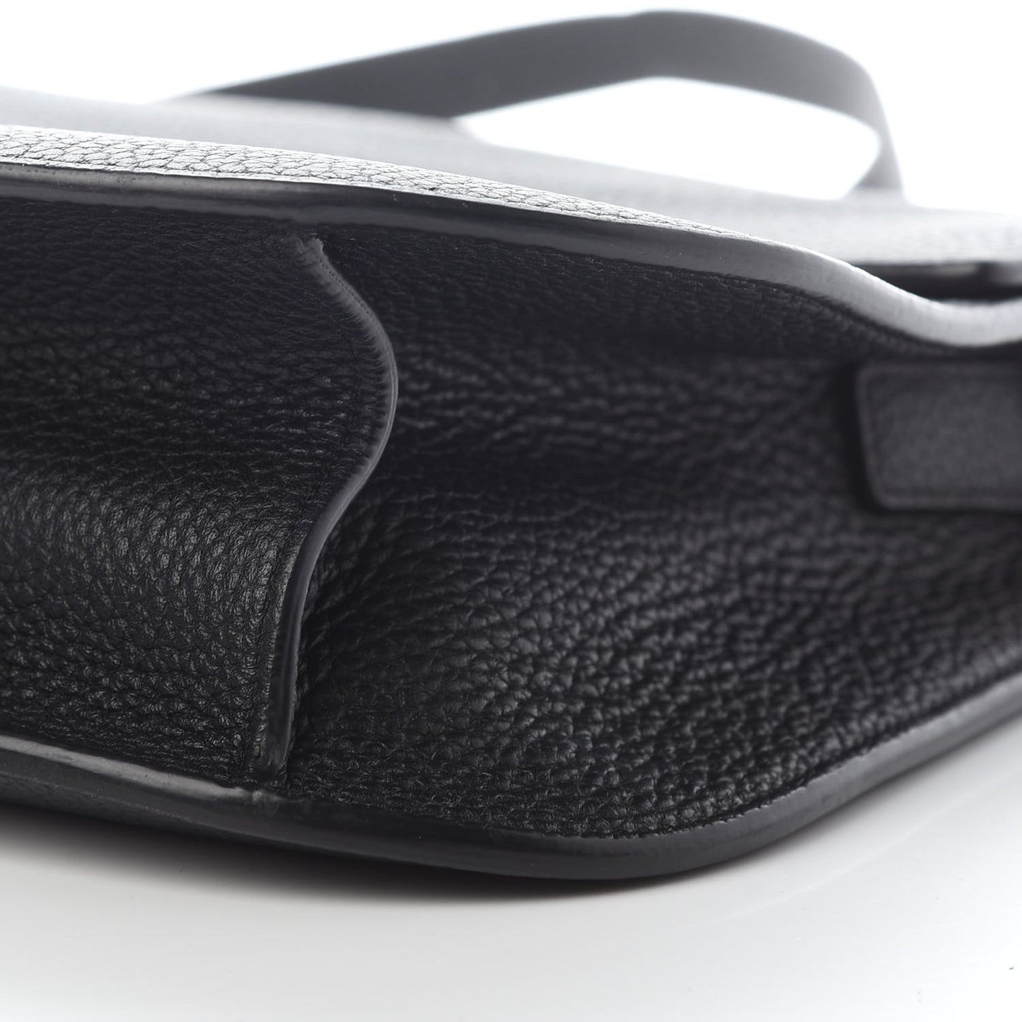 Calfskin Large T Clasp Tara Crossbody Bag Black