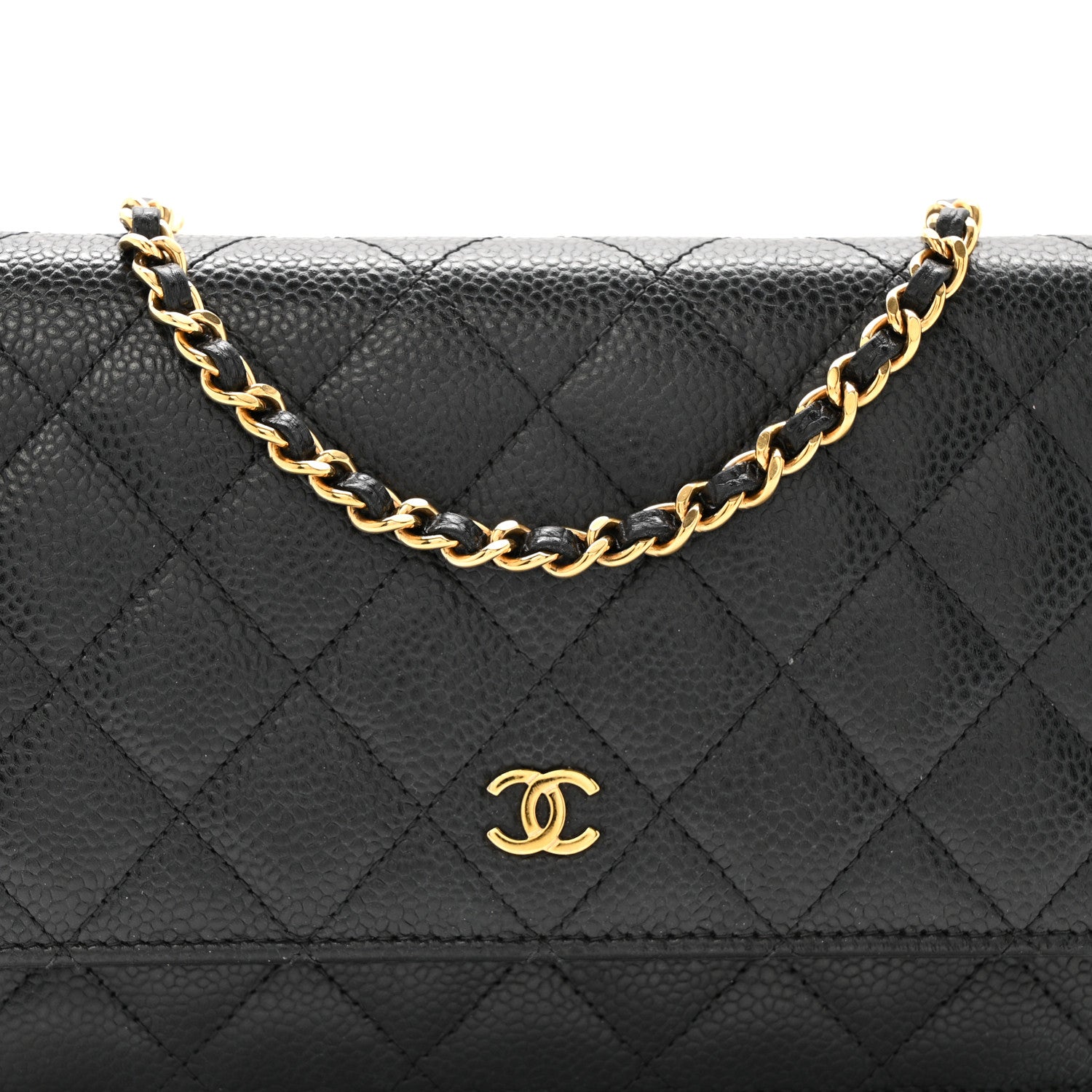 Chanel Caviar Quilted Wallet On Chain WOC Black 9 of 14