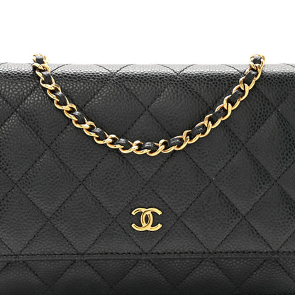 Chanel Caviar Quilted Wallet On Chain WOC Black 9 of 14