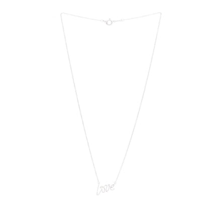 Tiffany Sterling Silver Paloma Picasso Graffiti Love Pendant Necklace 3 of 6