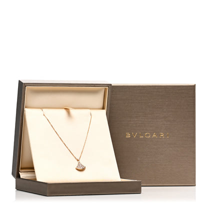 Bulgari 18K Rose Gold Diamond Divas' Dream Pave Pendant Necklace 5 of 5