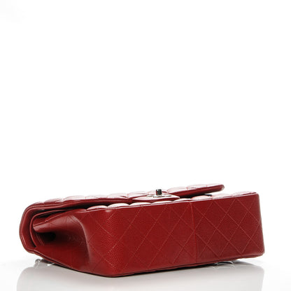 Chanel Caviar Quilted Jumbo Double Flap Red 4 of 9