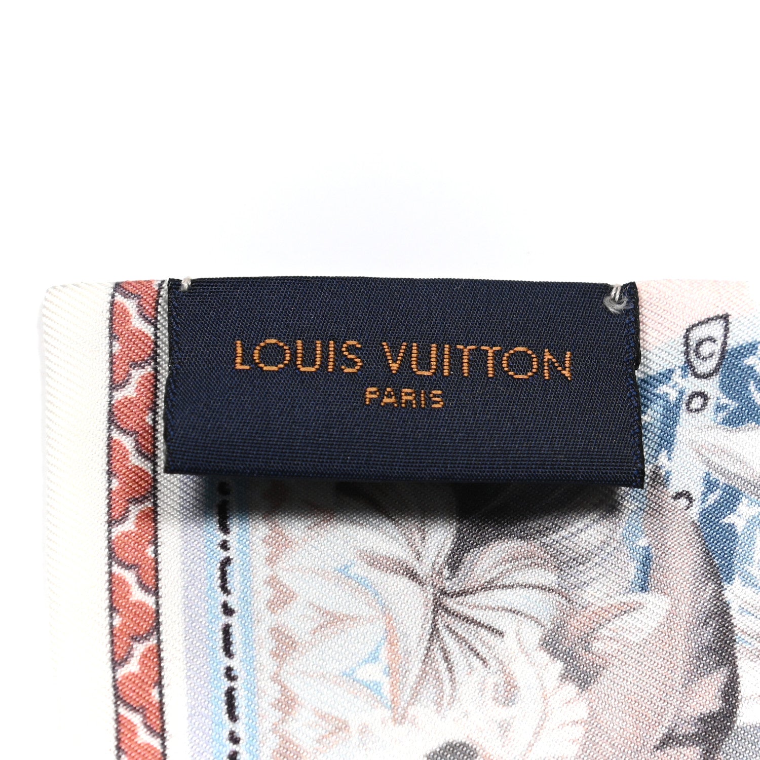 Louis Vuitton Silk Voyage Extraordinaire Bandeau Blue Grey 4 of 5
