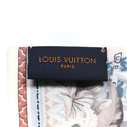 Louis Vuitton Silk Voyage Extraordinaire Bandeau Blue Grey 4 of 5