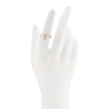 Tiffany 18K Rose Gold Mother of Pearl T Wire Ring 52 6 2 of 5