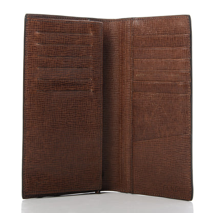 Fendi Zucca Spalmati Vertical Wallet Tobacco Cioccolato 4 of 8