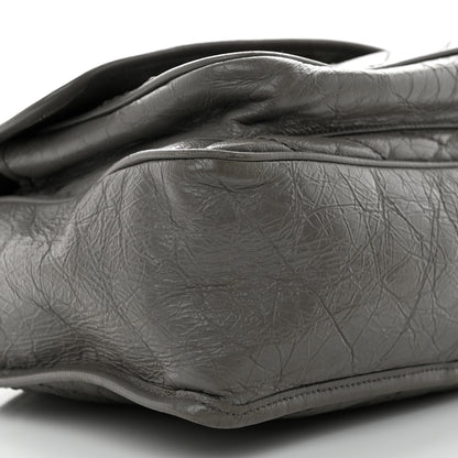 Saint Laurent Crinkled Calfskin Matelasse Monogram Medium Niki Chain Satchel Fog 10 of 11