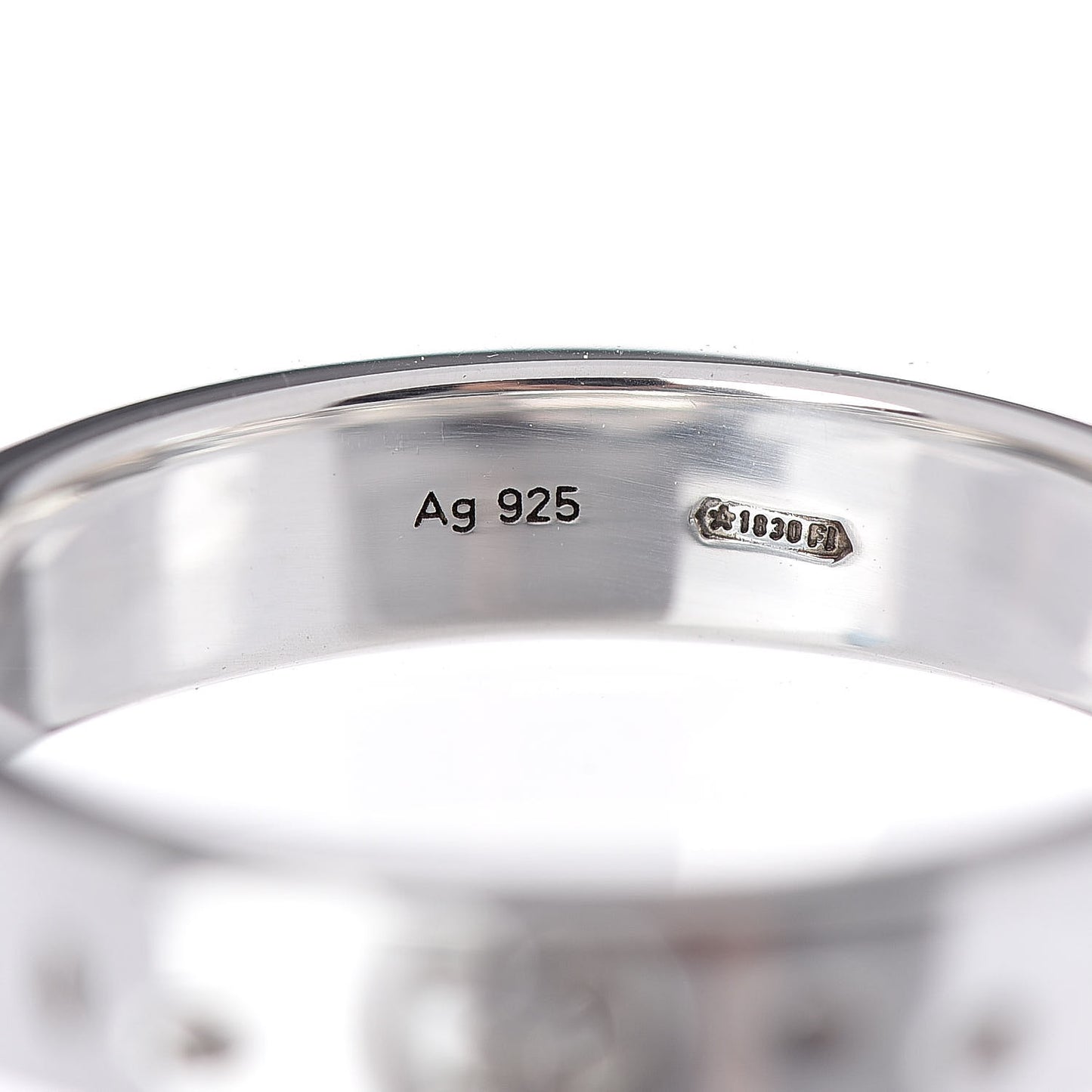 Sterling Silver GucciGhost Narrow Ring 56 7.5