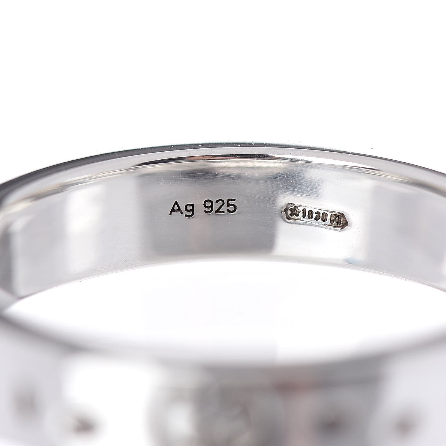 Gucci Sterling Silver GucciGhost Narrow Ring 56 7.5 4 of 5