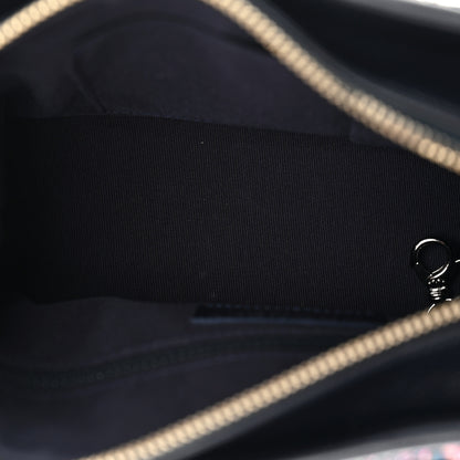 Chanel Tweed Calfskin Small Gabrielle Hobo Navy Blue Multicolor 5 of 10