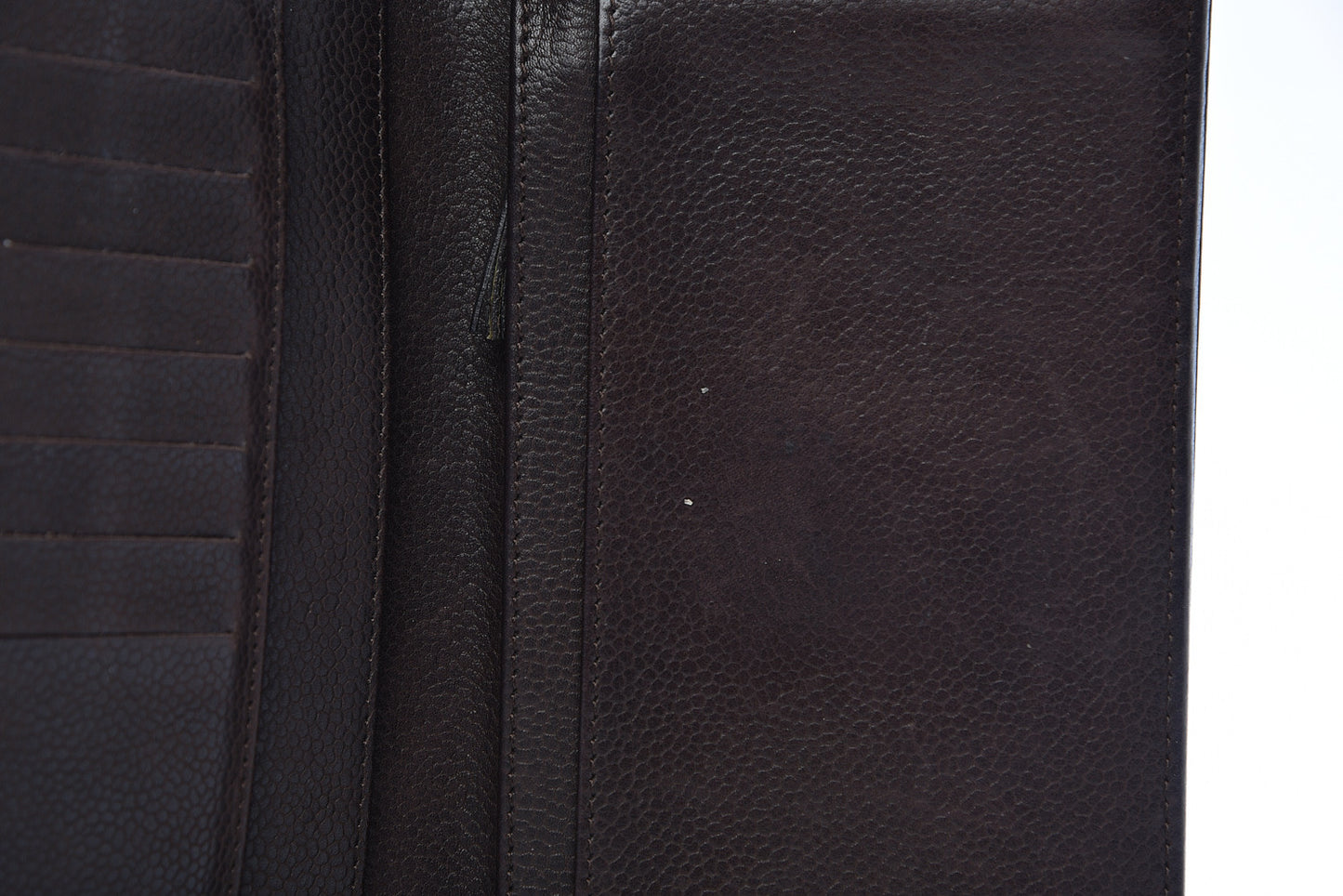 Caviar Timeless CC Yen Wallet Dark Brown