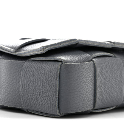 Bottega Veneta Grained Calfskin Maxi Intrecciato Cassette Crossbody Bag Thunder 8 of 10