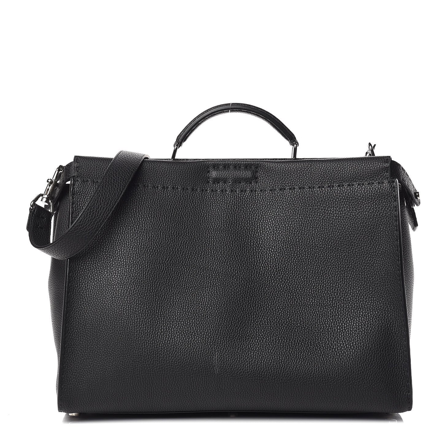 Cuoio Romano Selleria Large Mens Peekaboo Iconic Essential Satchel Black