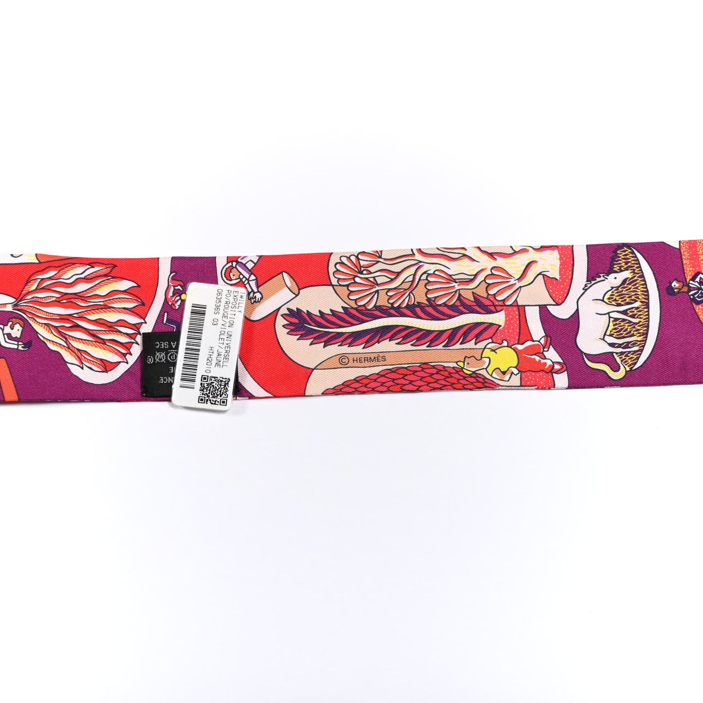 Silk Exposition Universelle Twilly Rouge Violet Jaune