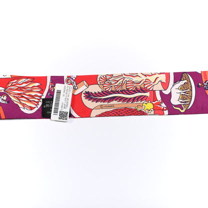 Hermes Silk Exposition Universelle Twilly Rouge Violet Jaune 3 of 4