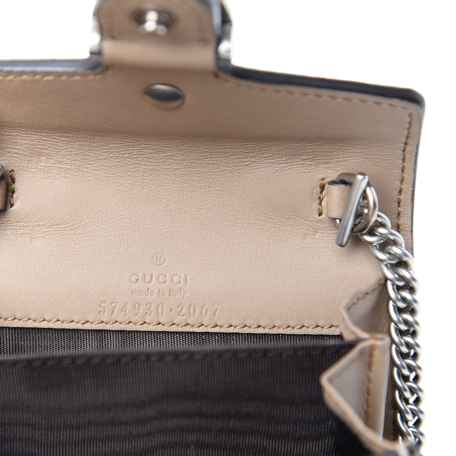 Gucci GG Supreme Monogram Dionysus Coin Purse Taupe 6 of 7