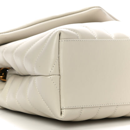 Saint Laurent Calfskin Y Quilted Monogram Small Loulou Chain Satchel Ivory 9 of 10