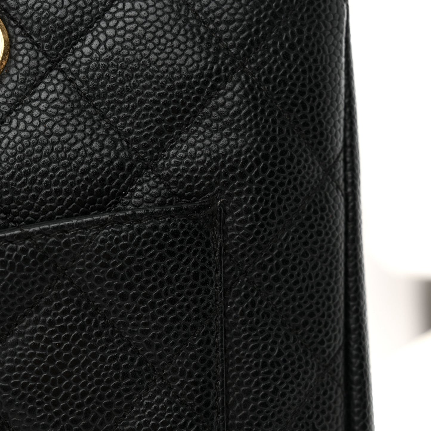 Caviar Quilted Grand Shopping Tote GST Black
