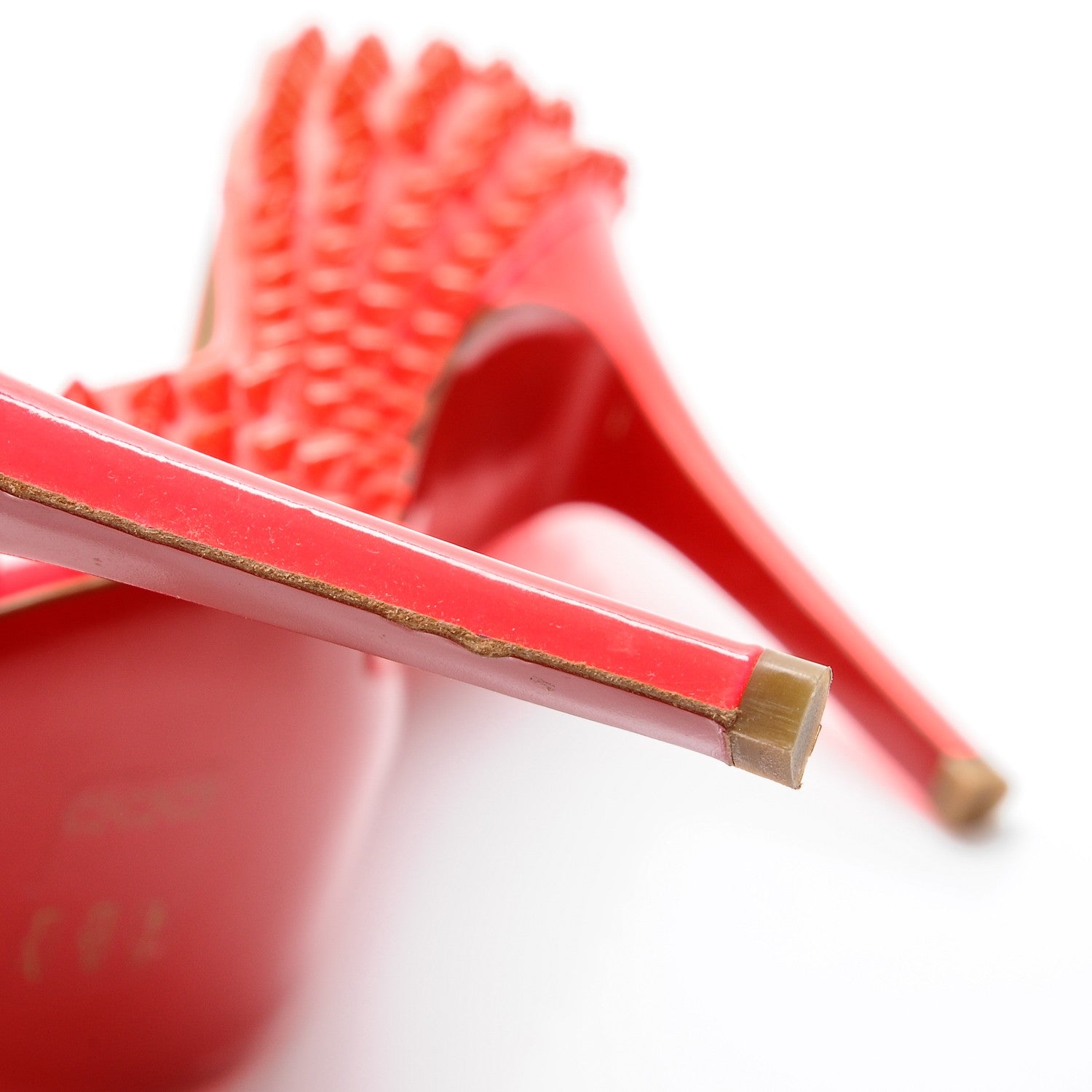 Christian Louboutin Patent Pigalle Spikes 100 Pumps 39.5 Fluo Rose Paris 8 of 10
