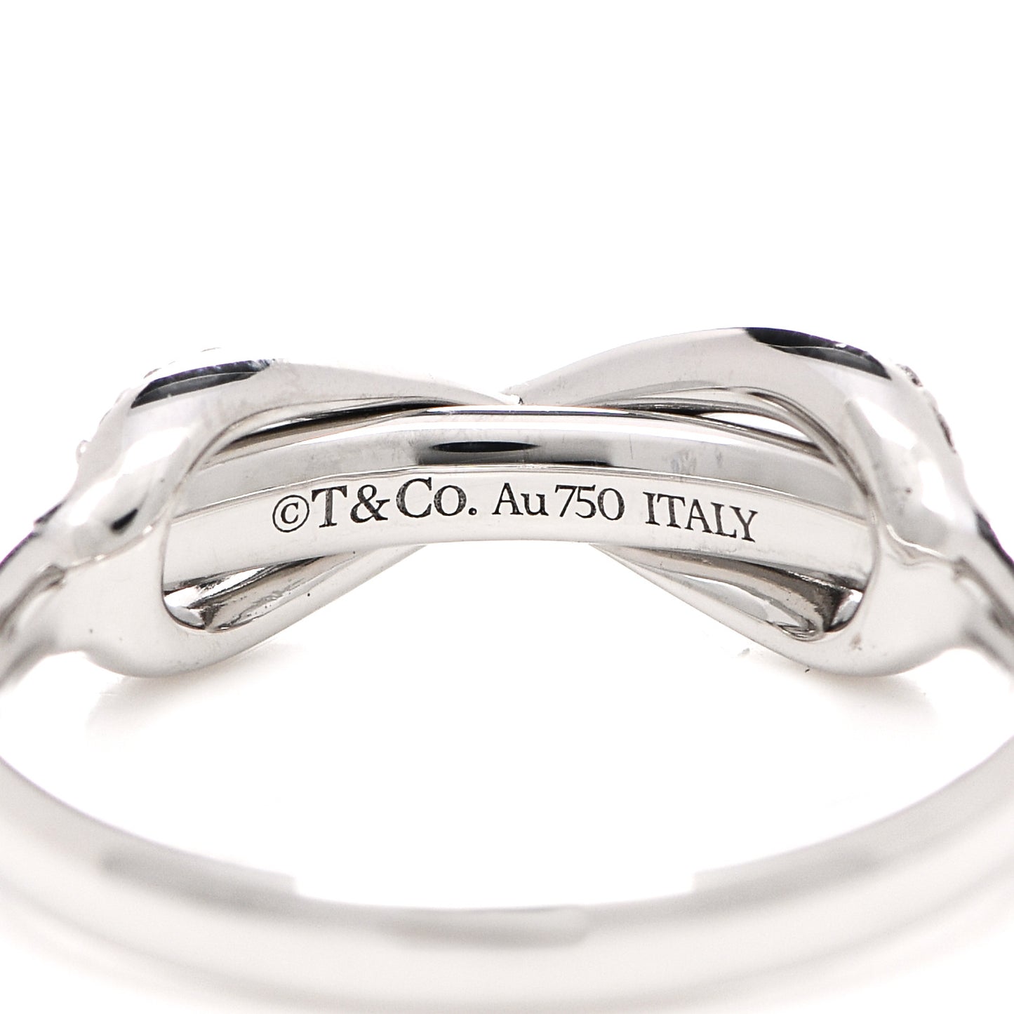 18K White Gold Diamond Infinity Ring 49 5