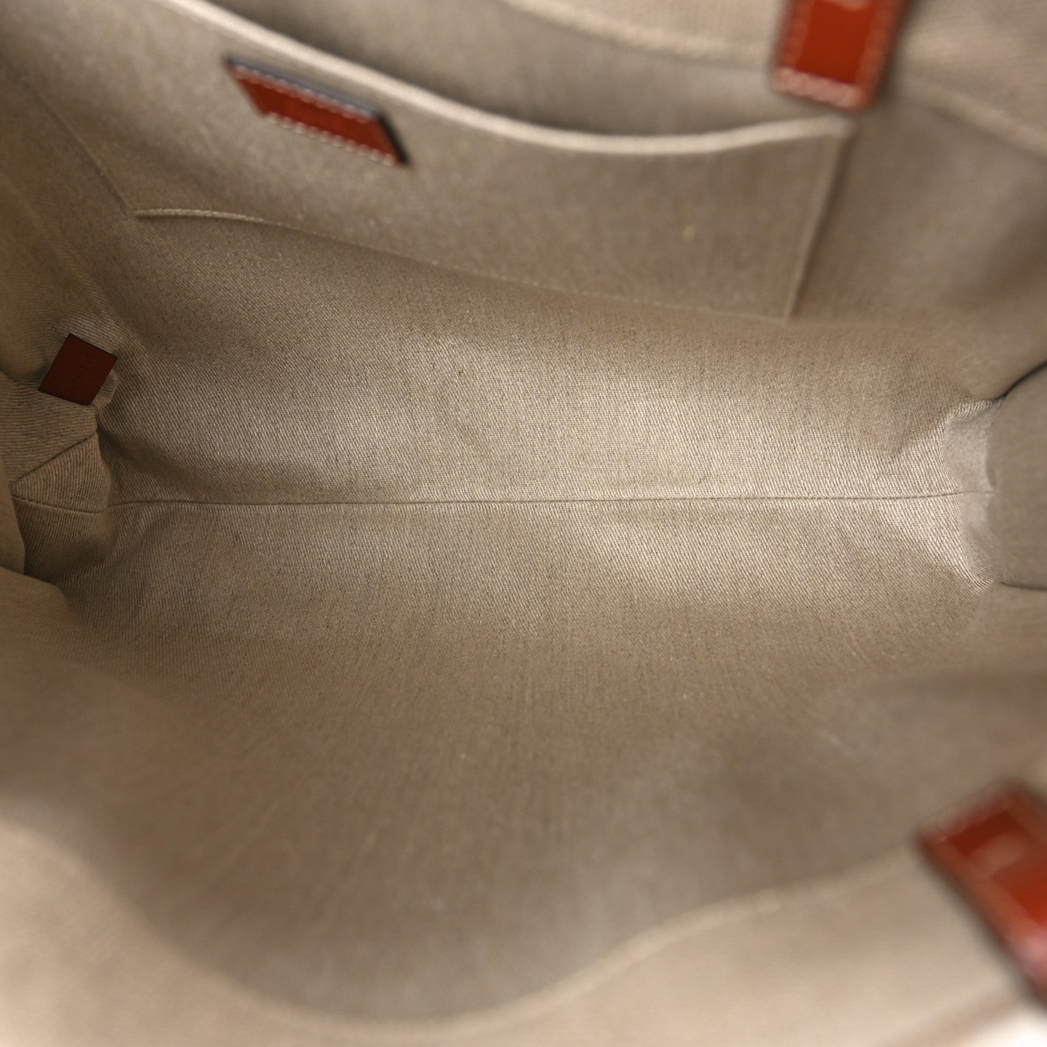 Chloe Linen Calfskin Large Woody Ribbon Tote White Brown 5 of 9