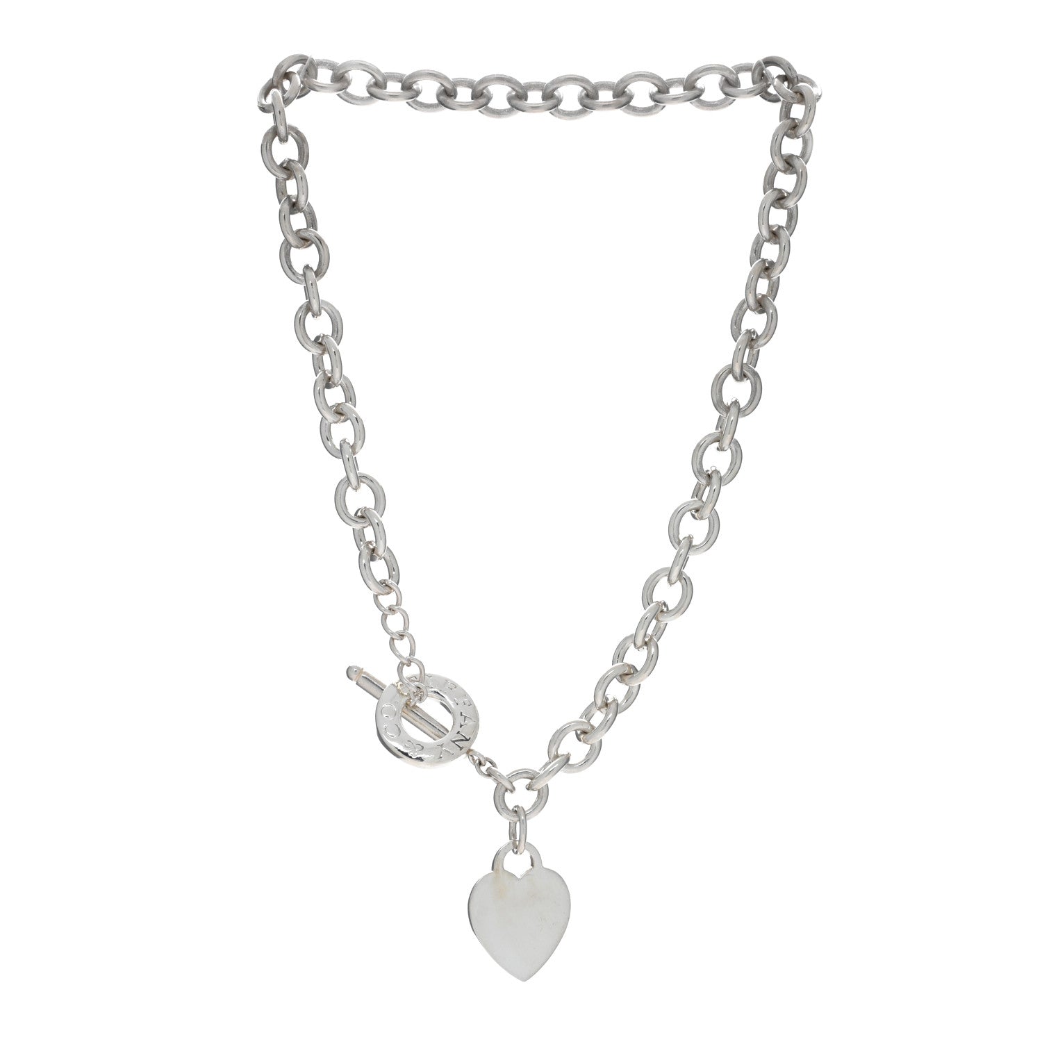 Tiffany Sterling Silver Heart Tag Toggle Necklace 2 of 4