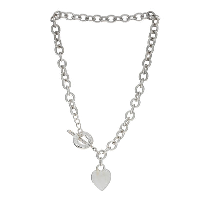 Tiffany Sterling Silver Heart Tag Toggle Necklace 2 of 4